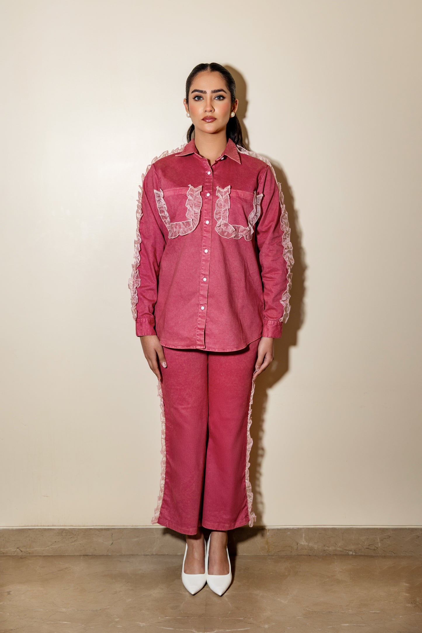 The Ruffle Denim Pants
