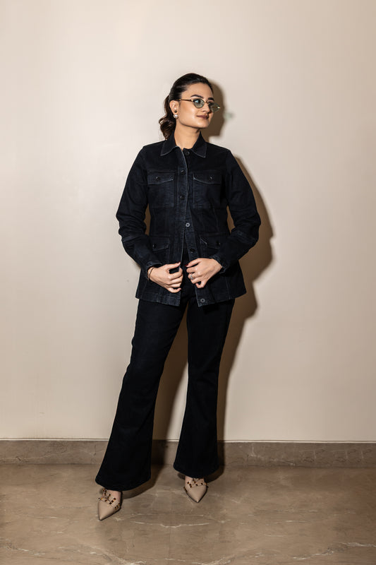 Structured Dark Blue Denim Co-ord