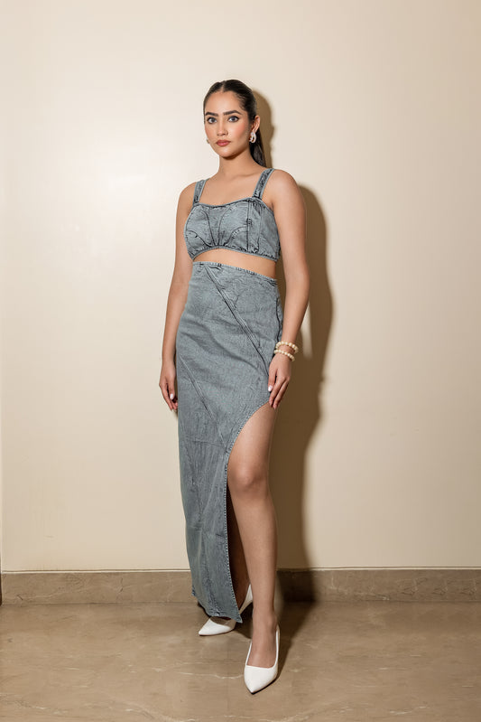 Denim Bustier Co-ord
