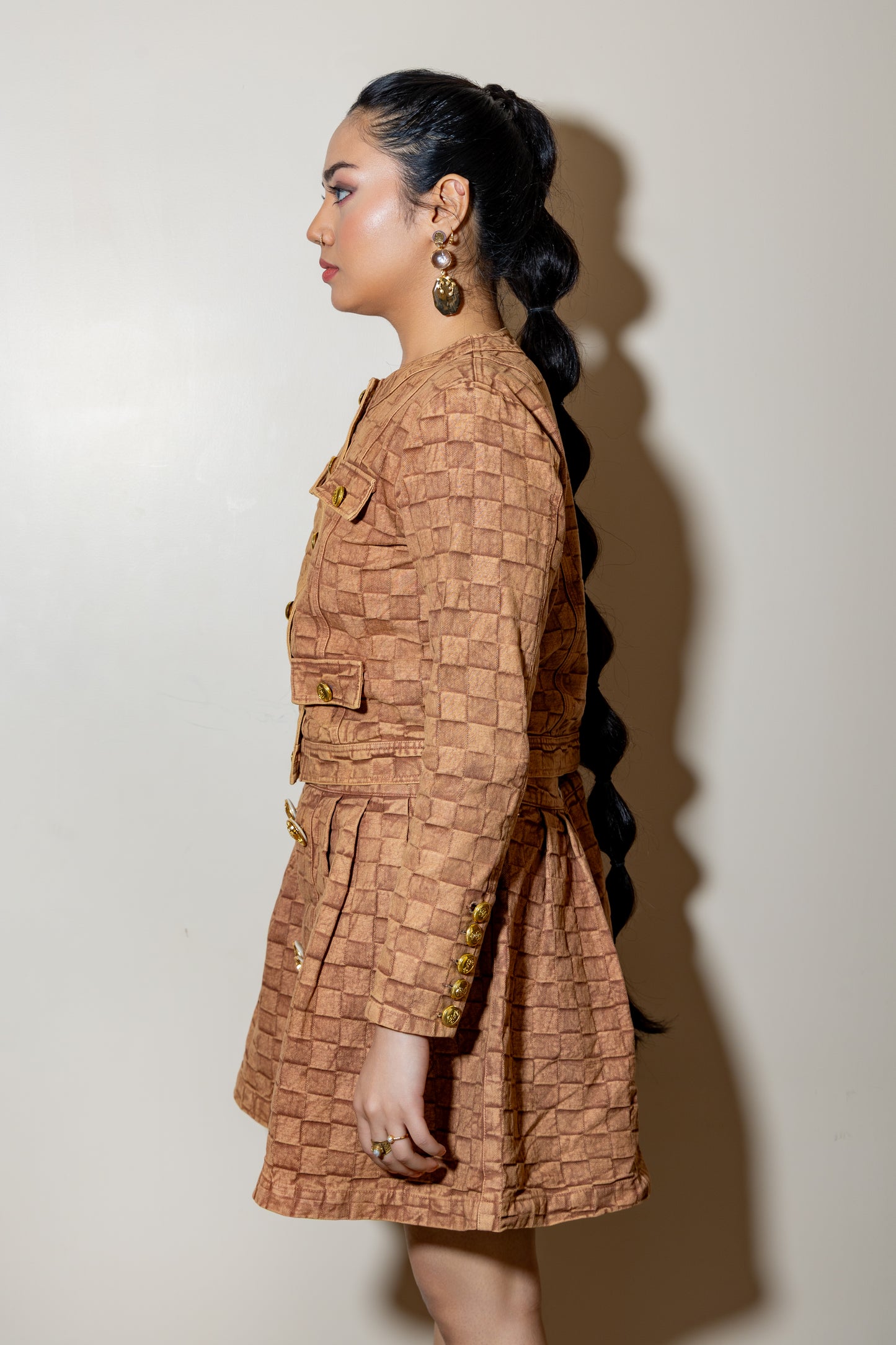 Textured Button-Front Jacket