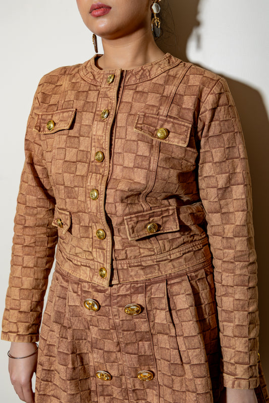 Textured Button-Front Jacket